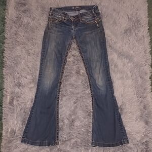Silver Jeans Dark Blue Flare Women's Jeans